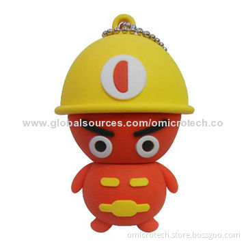 8GB Cartoon Man USB Flash Drive with High-speed, 128, 256, 512MB, 1, 2, 4, 8, 16GB Capacity